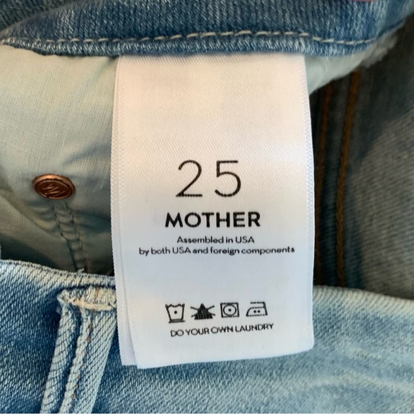 Mother Jeans The Looker Crop Swimming Pool Sunday High Rise Light Wash Size 25 - Picture 6 of 11